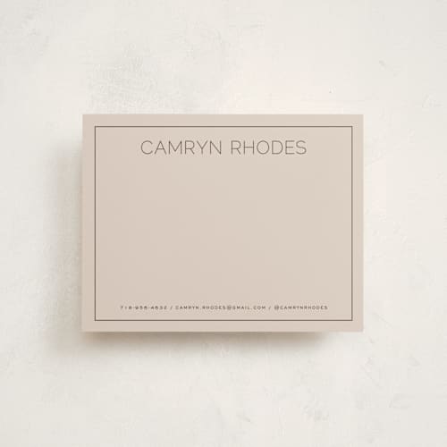 This is a ginger personalized stationery thank you cards with standard by Hooray Creative called sans serif printing on signature in 4.25x5.5