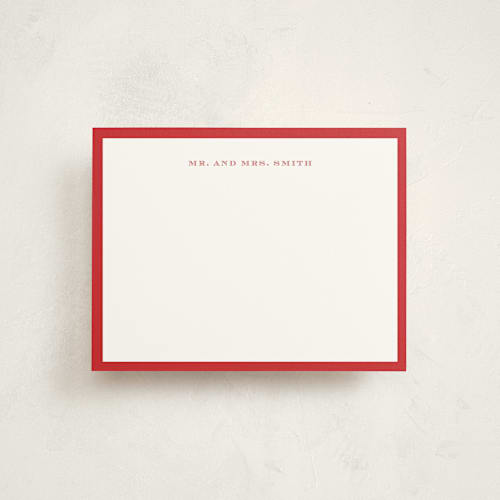 This is a apple personalized stationery thank you cards with standard by Pati Cascino called rambla printing on signature in 4.25x5.5