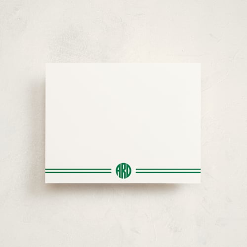 This is a kelly personalized stationery thank you cards with standard by Jenna Holcomb called circled printing on signature in 4.25x5.5