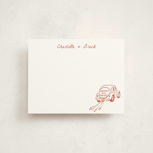 This is a verona sunset personalized stationery thank you cards with standard by Cass Loh called chic soirée printing on signature in 4.25x5.5