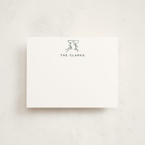 This is a sorbetto personalized stationery thank you cards with standard by Megan Davis called campania printing on signature in 4.25x5.5