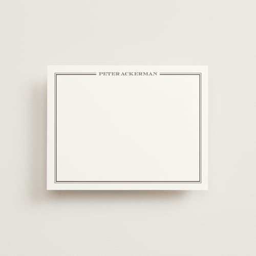 This is a nile personalized stationery thank you cards with standard by The Social Type called gentleman printing on signature in 4.25x5.5