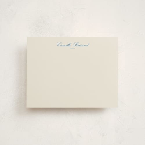 This is a hydrangea personalized stationery thank you cards with standard by Megan Davis called winslow printing on signature in 4.25x5.5