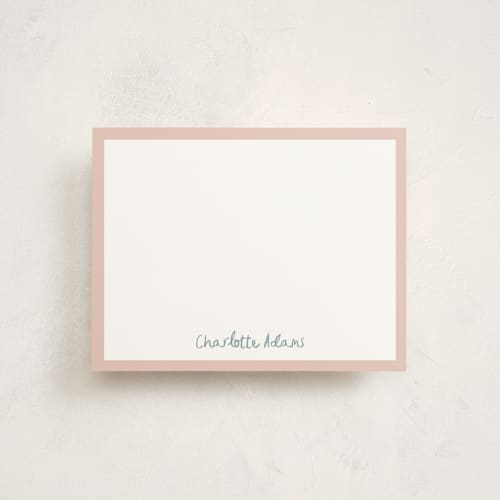 This is a cotton candy personalized stationery thank you cards with standard by Ani Somi called crayon writing printing on signature in 4.25x5.5