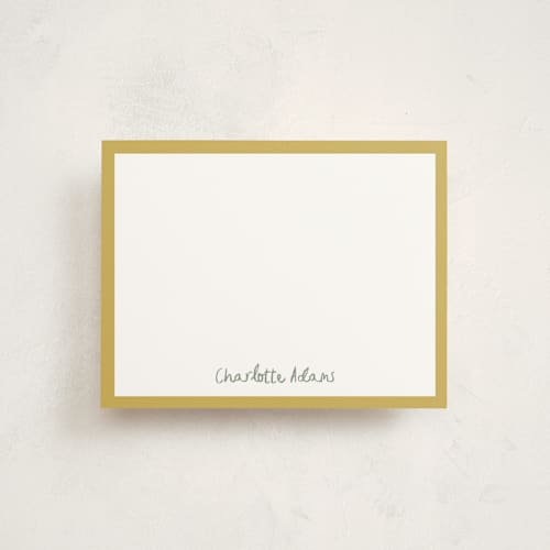 This is a lemon drop personalized stationery thank you cards with standard by Ani Somi called crayon writing printing on signature in 4.25x5.5