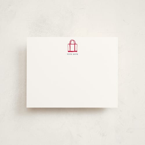 This is a lobster personalized stationery thank you cards with standard by Erika Firm called boat tote printing on signature in 4.25x5.5