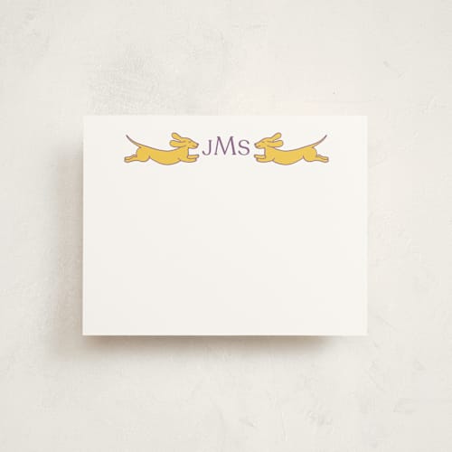 This is a dandelion personalized stationery thank you cards with standard by Alize Cetintas Kure called follow your noses printing on signature in 4.25x5.5