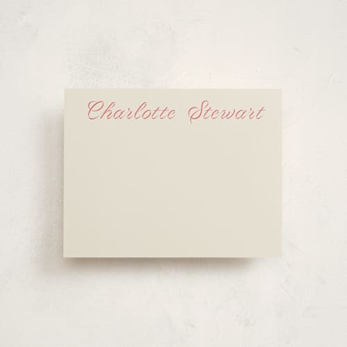 This is a tomato personalized stationery thank you cards with standard by Megan Davis called blue ribbon printing on signature in 4.25x5.5