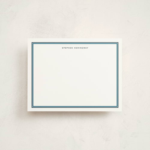 This is a marine personalized stationery thank you cards with standard by Megan Davis called boulevard printing on signature in 4.25x5.5