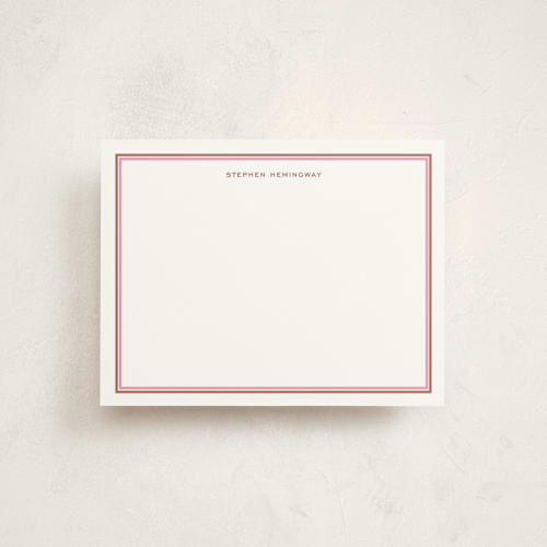 This is a peony personalized stationery thank you cards with standard by Megan Davis called boulevard printing on signature in 4.25x5.5