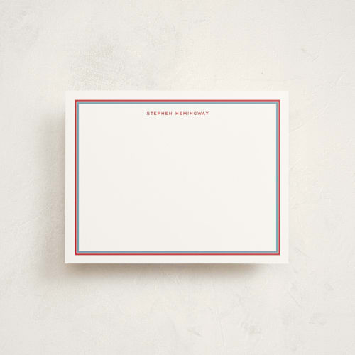 This is a bastille personalized stationery thank you cards with standard by Megan Davis called boulevard printing on signature in 4.25x5.5
