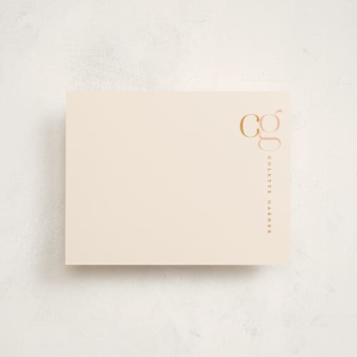 This is a marmelade personalized stationery thank you cards with standard by Susan Zinader called mod monogram printing on signature in 4.25x5.5