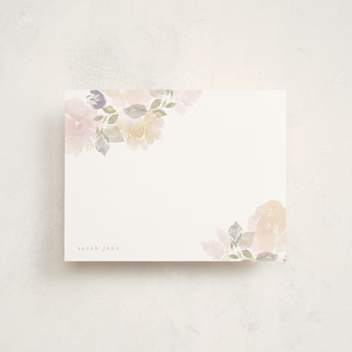 This is a lily personalized stationery thank you cards with standard by Phrosné Barwood called memories printing on signature in 4.25x5.5