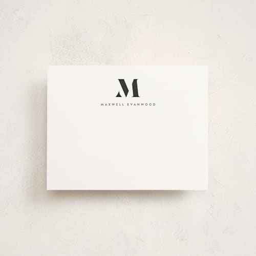 This is a ice personalized stationery thank you cards with standard by chocomocacino called sigma printing on signature in 4.25x5.5
