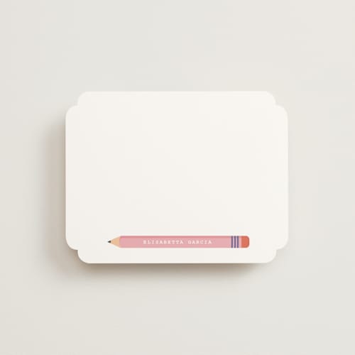 This is a candy kids thank you cards notes with standard by Christie Garcia called penciled printing on signature in standard