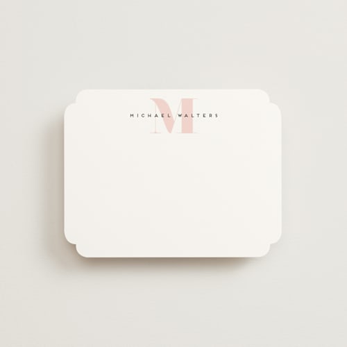 This is a spring personalized stationery thank you cards with standard by Creo Study called strong initial printing on signature in 4.25x5.5