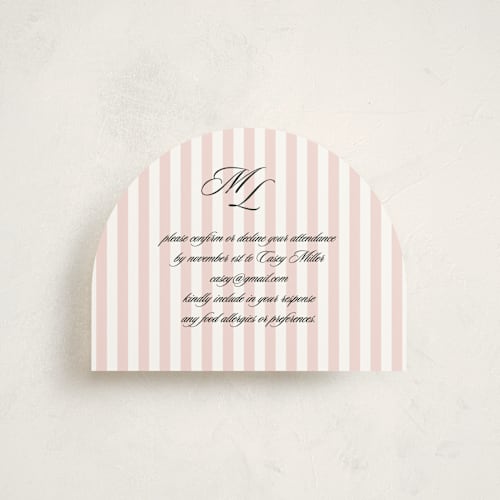This is a tux reception cards with standard by Tamara Hilje called chic chic printing on signature in standard