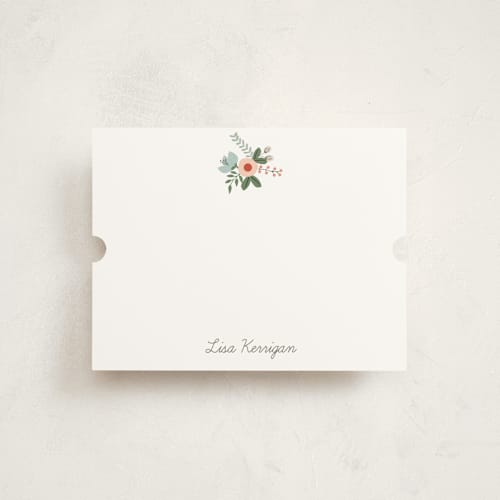 This is a pink candy kids thank you cards notes with standard by That Girl Press called pretty posie printing on signature in standard