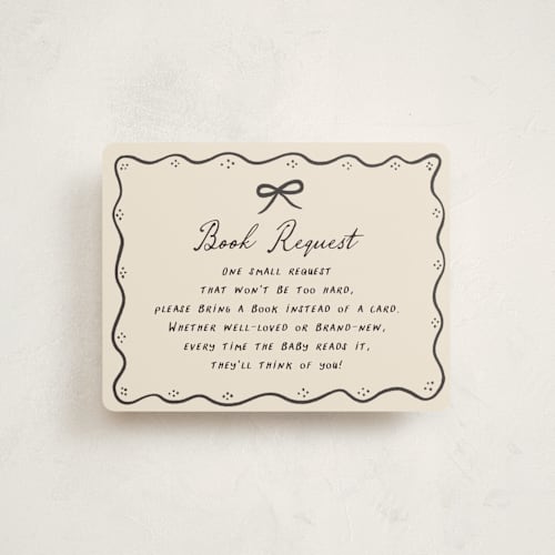 This is a bamboo baby shower insert cards with standard by chocomocacino called bungeoppang printing on signature in standard