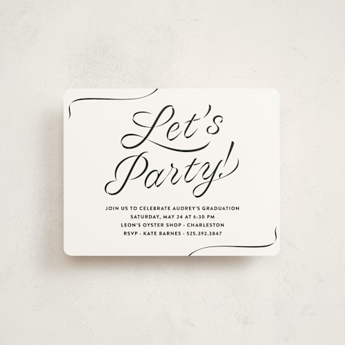 This is a ink graduation insert cards with standard by Megan Davis called ribbons and cords printing on signature in standard