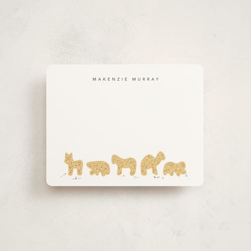 This is a biscotti kids thank you cards notes with standard by Jennifer Postorino called animal cracker parade printing on signature in standard