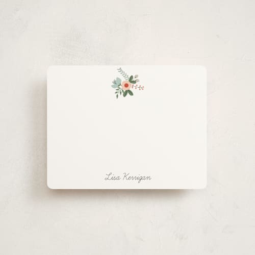 This is a pink candy kids thank you cards notes with standard by That Girl Press called pretty posie printing on signature in standard