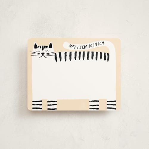 This is a sunset kids thank you cards notes with standard by Pati Cascino called hello cat printing on signature in standard