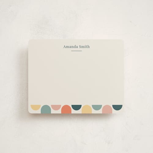 This is a candy kids thank you cards notes with standard by elithing called half circles printing on signature in standard