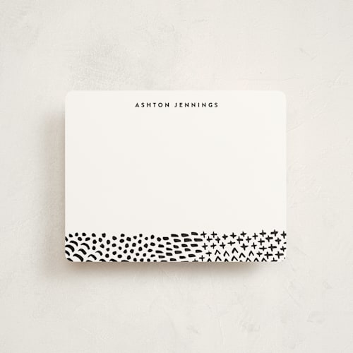 This is a ebony kids thank you cards notes with standard by Hooray Creative called handdrawn pattern printing on signature in standard
