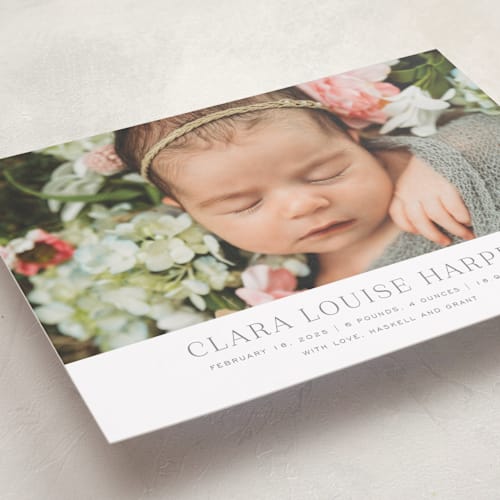This is a moon birth announcements with standard by Megan Davis called canvas printing on smooth signature in standard