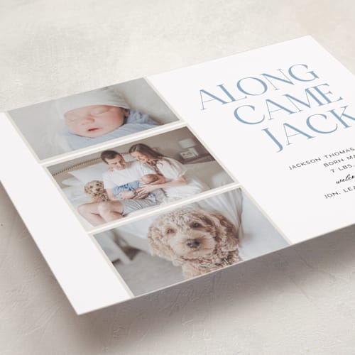This is a skyfall birth announcements with standard by Christie Garcia called pictured here printing on smooth signature in standard