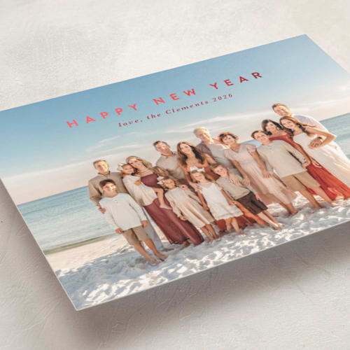 This is a berry foil pressed holiday cards with foil pressed by Lucrecia Caporale called minimal style printing on recycled smooth signature in standard