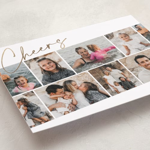 This is a snow foil pressed holiday cards with foil pressed by Iveta Angelova called highlights printing on recycled smooth signature in standard