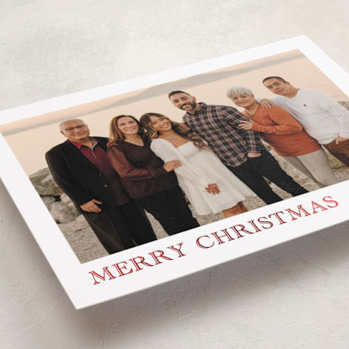 This is a snow foil pressed holiday cards with foil pressed by Chris Griffith called engraved holiday printing on recycled smooth signature in standard