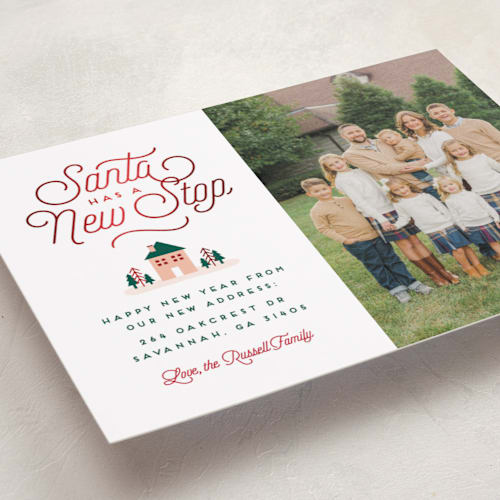 This is a snowball foil pressed holiday cards with foil pressed by Erica Krystek called new stop printing on recycled smooth signature in standard