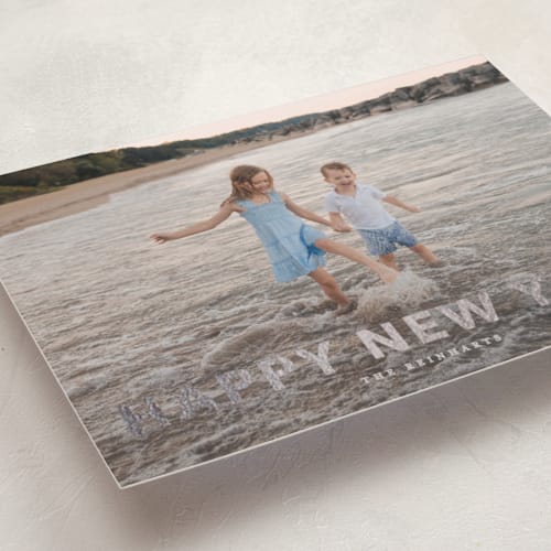 This is a mercury foil pressed holiday cards with foil pressed by Angela Thompson called gilded printing on recycled smooth signature in standard
