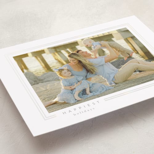 This is a snowflake gloss press holiday cards with gloss press by chocomocacino called chianti printing on recycled smooth signature in standard