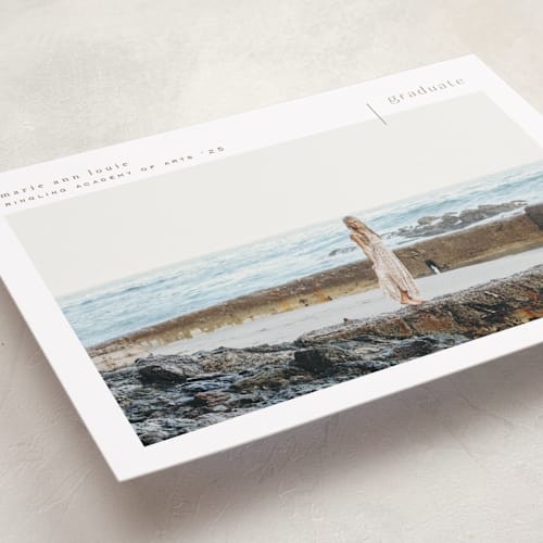 This is a stone graduation announcements with standard by chocomocacino called maine printing on recycled smooth signature in standard