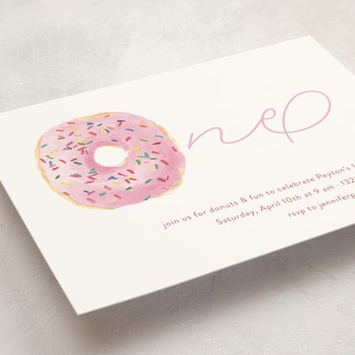 This is a candy kids birthday invitations with standard by Lagniappe Paper called sprinkle me one printing on signature in standard