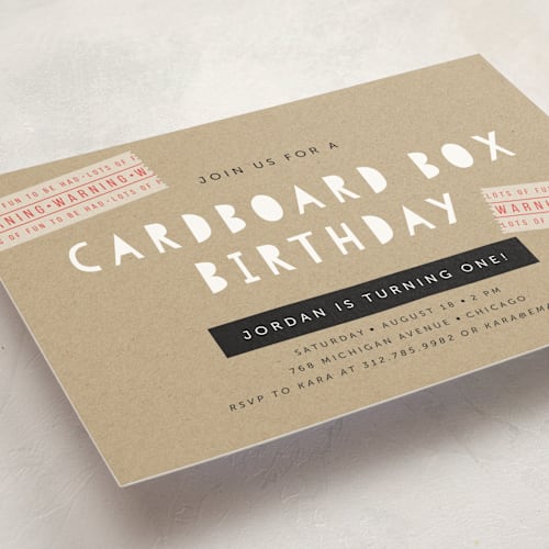 This is a watermelon kids birthday invitations with standard by Lehan Veenker called cardboard box printing on signature in standard