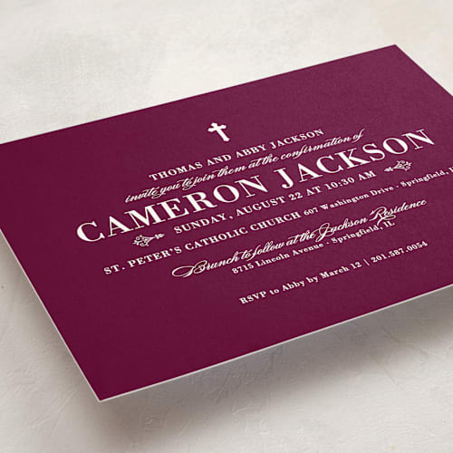 This is a wine confirmation invitations cards with standard by Sarah Brown called veracious printing on signature in standard