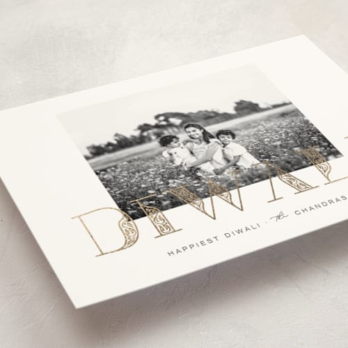 This is a onyx diwali cards with foil pressed by Summer Winkelman called ornate diwali printing on signature in standard