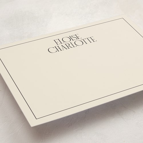 This is a ink personalized stationery thank you cards with standard by Ellen Schlegelmilch called elegant serif printing on signature in 5x7