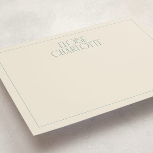 This is a cloud personalized stationery thank you cards with standard by Ellen Schlegelmilch called elegant serif printing on signature in 5x7