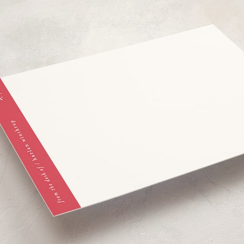 This is a convertible personalized stationery thank you cards with standard by Alexandra Cohn called sidebar printing on signature in 5x7