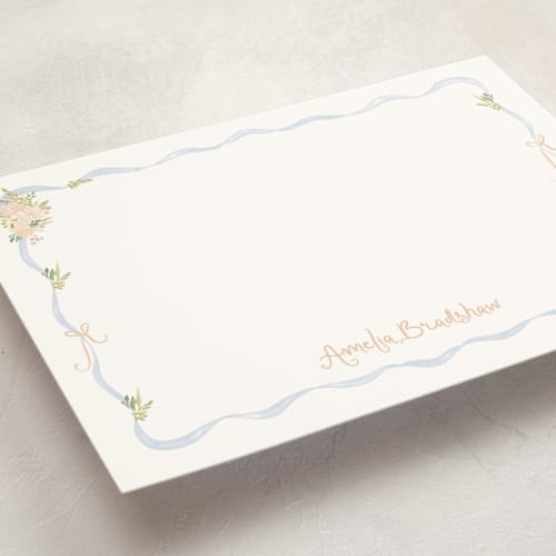This is a daphne personalized stationery thank you cards with standard by Creo Study called cottagecore printing on signature in 5x7