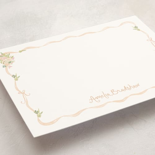 This is a eloise personalized stationery thank you cards with standard by Creo Study called cottagecore printing on signature in 5x7