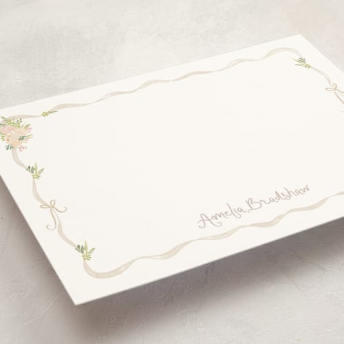 This is a kate personalized stationery thank you cards with standard by Creo Study called cottagecore printing on signature in 5x7
