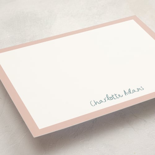 This is a cotton candy personalized stationery thank you cards with standard by Ani Somi called crayon writing printing on signature in 5x7