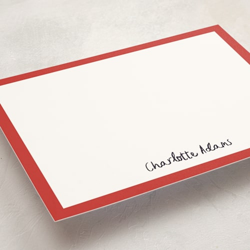 This is a candy cane personalized stationery thank you cards with standard by Ani Somi called crayon writing printing on signature in 5x7